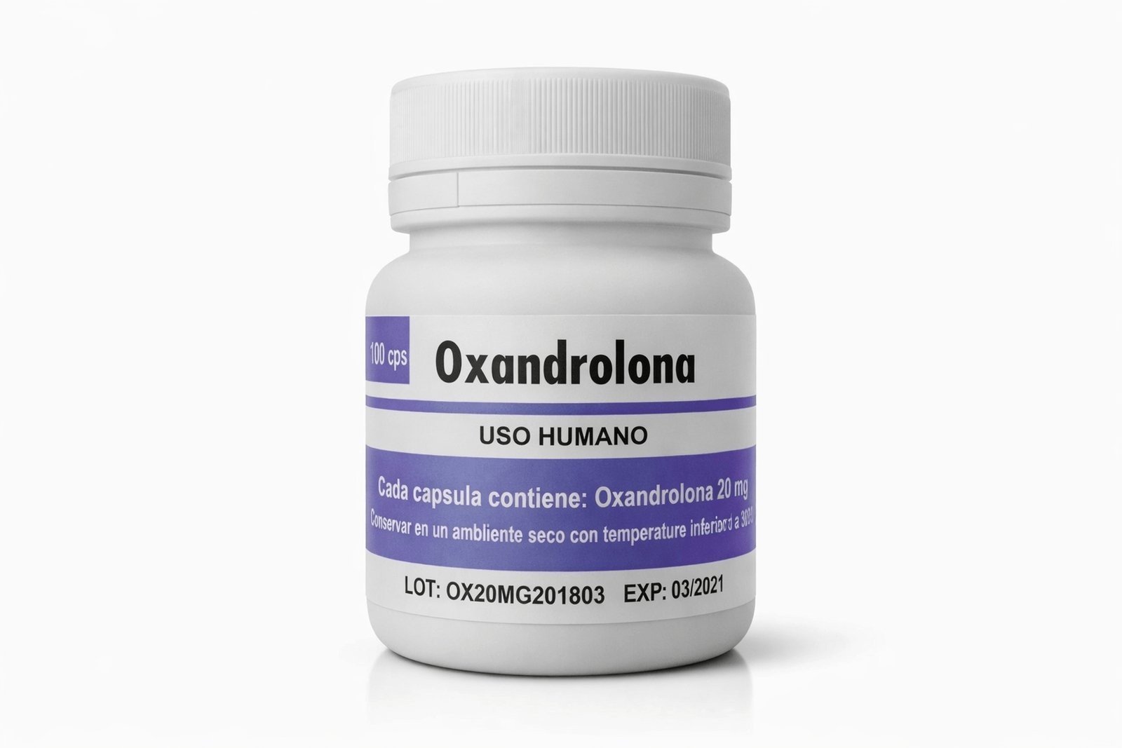 Oxandrolona 20mg com 100 cápsulas